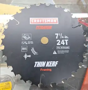 61229 Craftsman 7-1/4 24t Inch Titanium Carbide-tipped Circular Saw Blade