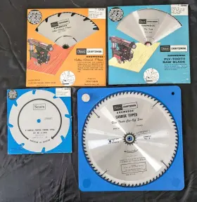720-32021 Craftsman Set Of 4 Sears Variety Wood Cutting Blades. New