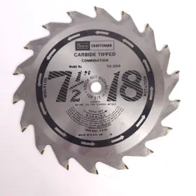 720-32519 Craftsman Sears 7-1/4 Inch Carbide Tipped Combination Saw Blade 18 Tooth Nos Usa