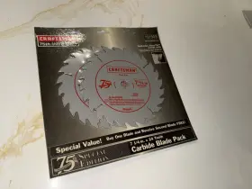 9-32303 Craftsman Vintage 75th Anniversary 7-1/4 Inch 2-pack 24-tooth Fast Cut