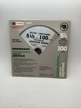 9-32439 Craftsman Sears - Vintage Kromedge 5.5 Inch Saw Blade Plywood 100 Tooth Usa