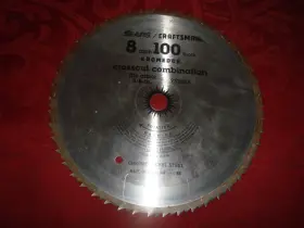 9-32443 Craftsman Sears 8 In 100 Tooth Chrome-nickel Kromedge Crosscut Combo Saw Blade