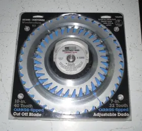 9-32490 Craftsman New Sears Woodworkers Kit 10 Inch Cut Off And 7 Dado Blade Set