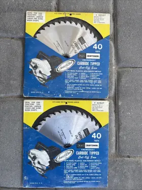 Craftsman 9-32527 Lot Of 2 Kromedge Carbide Tipped 7.5 Inch 40 Tooth Cut-off Blades