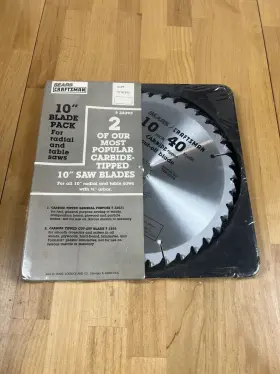 9-3255 Craftsman 10 Inch Table Saw Blades Lot Of 2 40t And 20t Vintage New In Package