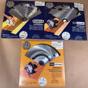 9-32632 Craftsman 3 Vintage Sears Kromedge Saw Blades Master Combination - 7 In Diameter