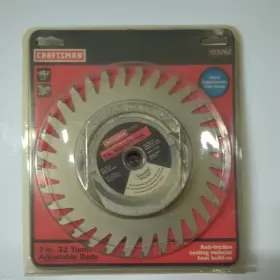 903262 Craftsman 7 Inch 32 Tooth Adjustable Dado Blade Super Fine Finish New Open Box