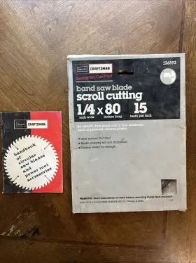 926593 Craftsman 1 - Vintage Sears Band Saw Blade Scroll Cutting 1/4 Inch X 80 15 Tpi