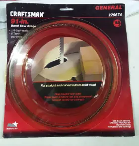 926674 Craftsman New 91 Inch Band Saw Blade 1/4 Wide 6 Tpi