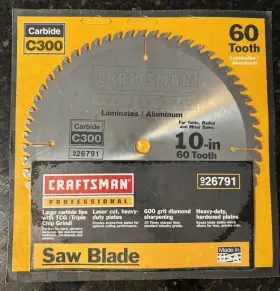 926791 Craftsman Vintage Professional 10 Inch 60t Carbide Saw Blade #926791 - New Sealed