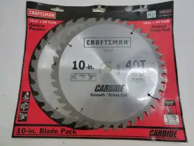 929283 Craftsman Circular Saw Blade 2-pack 10 Inch 28 Tooth 40 Carbide Sealed