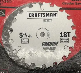 932055 Craftsman Circular Saw Blades Set Of Three 5 1/2 Inch Carbide 18t 36t 80t