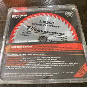 932293 Craftsman Circular Saw Blade 7 1/4 Brand New Vintage