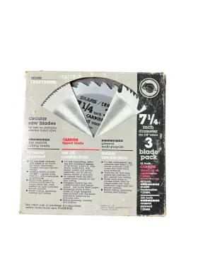 932373 Craftsman 3 Pack Sears Kromedge 7.25 Inch Saw Blades 32373 32494 32444 Made In Usa
