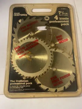 932411 Craftsman Lot Of 4 7 1/4 Inch Saw Blades. 5/8 Arbor. 932411. Read