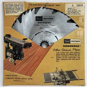 9-32424 Craftsman 932424 Sears Kromedge Hollow Ground Planer 8 Inch Saw Blade 48 Tooth New