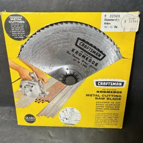 932505 Craftsman Nos Sears Kromedge Metal Cutting Saw Blade #932505 - 6.5 Inch Diameter Usa