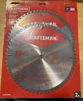 Cmas210602 Craftsman 2 -saw Blade 10 Inch 60t 5/8 Arbor 254mm Fine Finish Carbide
