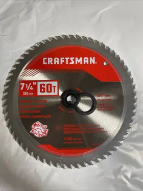 Cmas272560 Craftsman 7-1/4 Inch 60-tooth Carbide Circular Saw Blade Brand New