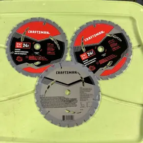 Cmas372524 Craftsman Lot Of 3 7-1/4 Inch 24t Carbide Circular Framing Saw Blade New