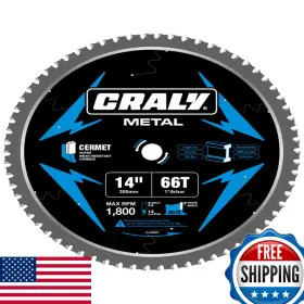 Craly B0c6lhhg8d 14 Inch 66 Teeth Steel And Ferrous Metal Cutting Circular Saw Blade 1