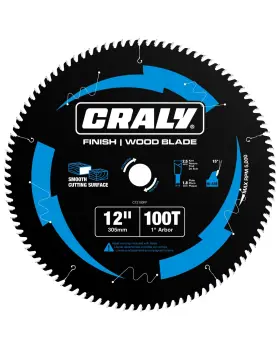 B0f1381hh3 Craly 12 Inch 100 Teeth Ultra Fine Finish Wood Cutting Circular Saw Blade 1 Inc