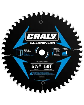 C05550al-b Craly 5-1/2 Inch 50 Teeth Aluminum And Non-ferrous Metal Cutting Circular Saw Bl