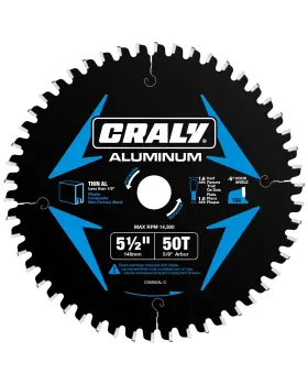 C05550al-c Craly 5-1/2 Inch 50 Teeth Aluminum And Non-ferrous Metal Cutting Circular Saw Blade