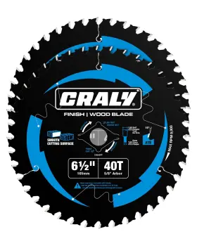 C0640ff-2 Craly 6-1/2 Inch 40 Teeth Fine Finish Wood Cutting Circular Saw Blade 5/8 Arb