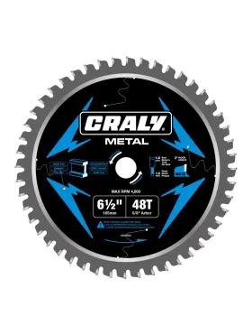C0648mc Craly 6-1/2 Inch 48 Teeth Steel And Ferrous Metal Cutting Circular Saw Blade 5/