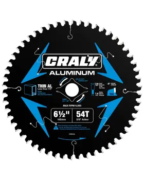 C0654al Craly 6-1/2 Inch 54 Teeth Aluminum And Non-ferrous Metal Cutting Circular Saw Blade