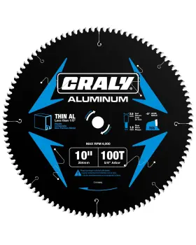 C10100al Craly 10 Inch 100 Teeth Aluminum And Non-ferrous Metal Cutting Circular Saw Blad