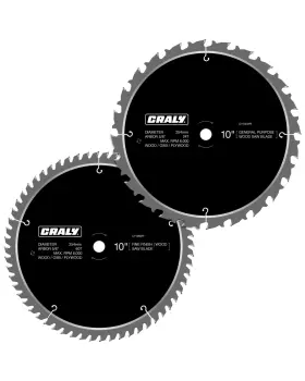 Cy102460-2 Craly 10 Inch 24&60 Teeth General Purpose/fine Finish Wood Cutting Circular Saw Bla