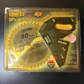 Credo 090991236458 Circular Saw Blade 10 Inch X 40t Made In Usa Bonus Push Shoe Brand New