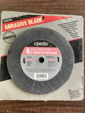 10236 Credo Abrasive Blade 6 1/2 Inch Metal Cutting New