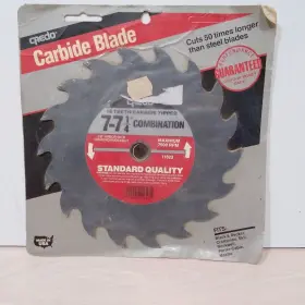 11623 Credo - 7-7-1/4 Inch Combination Carbide Steel Saw Blade 5/8 Arbor Usa
