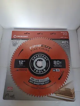 Csbff-1280-s Crescent 12 Inch Blade 80t Fine Cut Sealed New 10x Life 40% Smoother