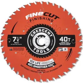 Csbfn-740 Crescent 2 Pack 7-1/4 Inch X 40t Wood Finecut Finish Circular Saw Blades