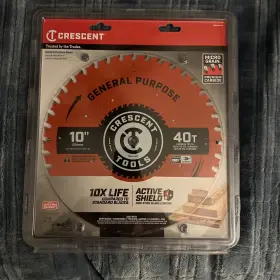 Csbgn-1040 Crescent 10 Inch X 40-tooth General Purpose Circular Saw Blade