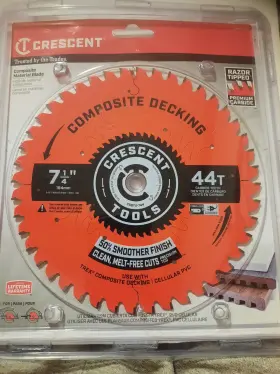 Csbtx-744 Crescent 7-1/4 Inch X 44-tooth Composite Decking Circular Saw Blade