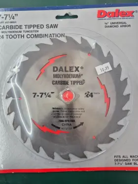Dalex 760582000316 7 - 7-1/4 Carbide Tipped Saw Blade