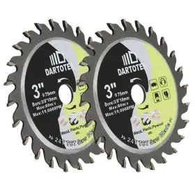Dk1-o010003111 Dartotek 75mm Tct Diamond Cutting Disc Wood Carbide Saw Blade Angle Grinder Cutter 2-10pc