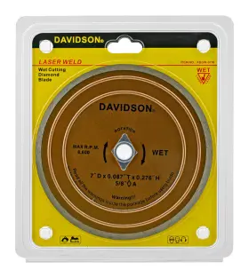 Abdw-07w Davidson 7 Inch Laser Weld Wet Cutting Diamond Blade Circular Saw Blades 8600 Rpm