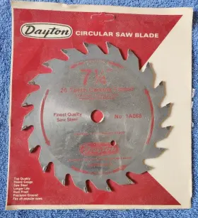 1a068 Dayton New Circular Saw Blade 7 Inch 20 Tooth Carbide Tipped No