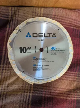 26-264 Delta 10 Inch 40 Carbide Teeth Fits 5/8 Arbor