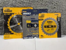 Dewalt 14020 24t And Irwin 18t 6-1/2 Inch 5-3/8 Circular Saw Blades Lot Of 3 New