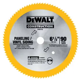 Dewalt 313110597576 6-1/2 Inch 90 T Steel Saw Blade Vinyl/panneling