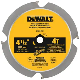 Dewalt 445023665677 Atomic 4-1/2 Inch 4-tooth Fiber Cement Cutting Circular Saw Blade