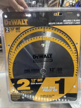 Dw3128p5d80t Dewalt 653404-00 2x 12 Inch 80t Saw Blades