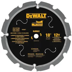 Dwa31012pcd Dewalt 885911445702 12t Pcd Tipped Laminate Cutting Blade 10 Inch